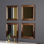 Hanah Home Juego de Espejos Loza - Bronce